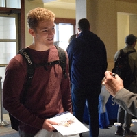 Student participating in GradFest activities